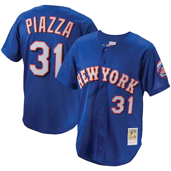 youth mitchell and ness mike piazza royal new york mets coo